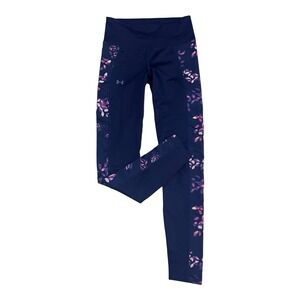 Under Armour Cold Gear Compression Ankle Leggings Hip Pocket Floral‎ Small